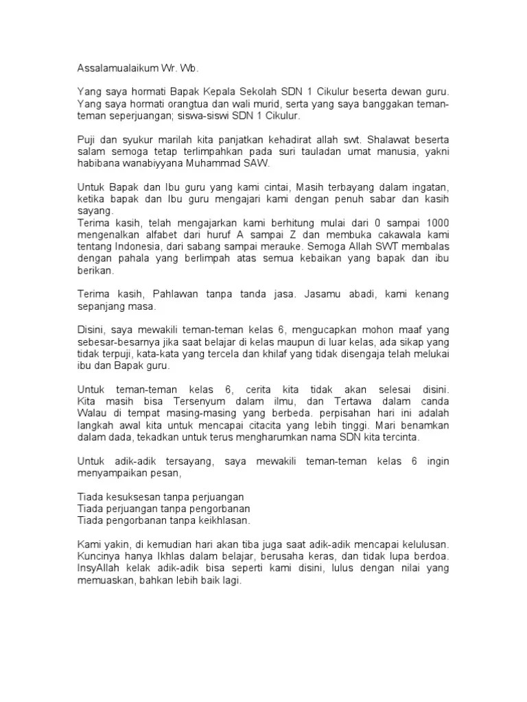 37 Kata Kata Perpisahan Kls 6 - Kata Mutiara