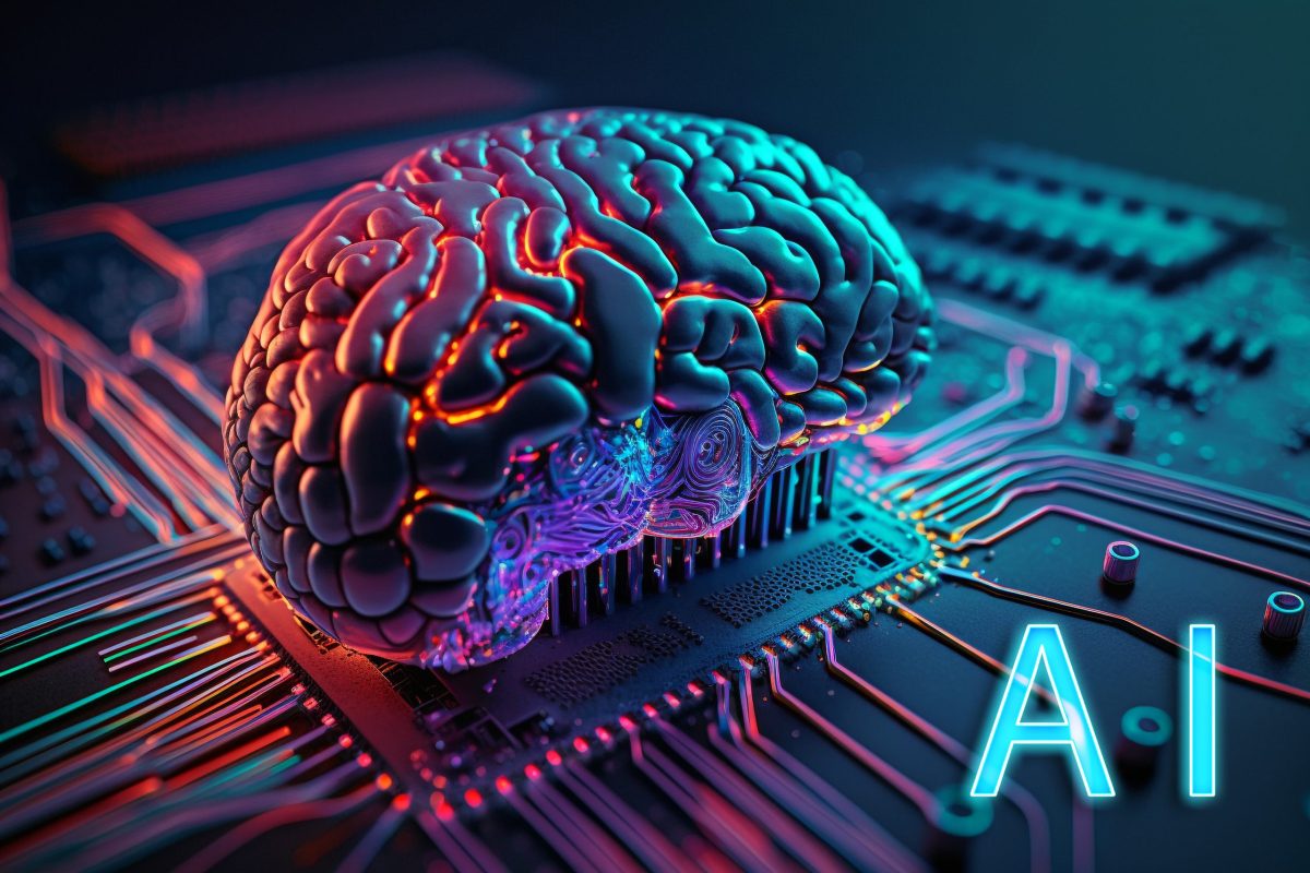 AI-powered CRM software interface showing customer insights, chatbots, and predictive analytics dashboard