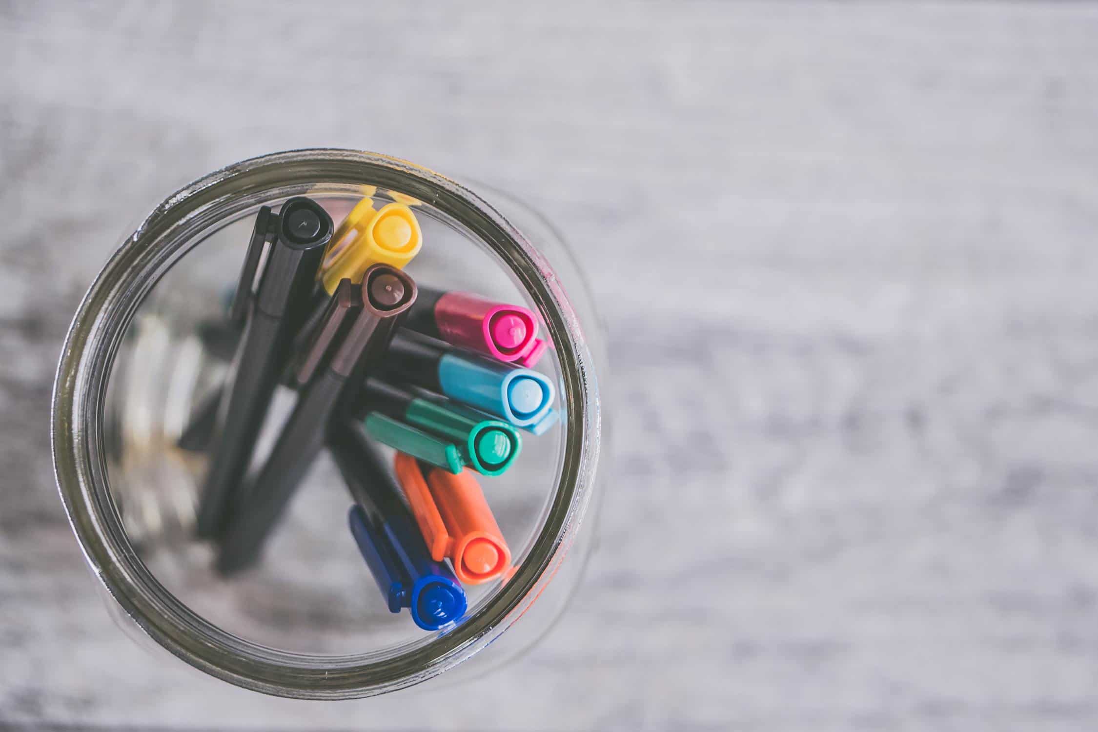 Wordpress Plugin Mistakes Beginner Bloggers Header Image Of Multi Colour Pens In A Jar
