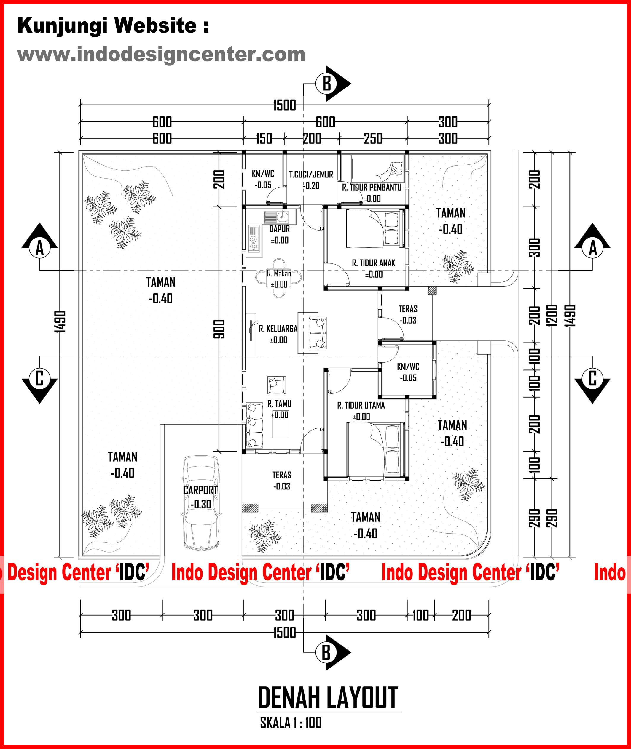 Denah Layout 2 Dimensi Arsip - Kursus / Privat AutoCad 2D 