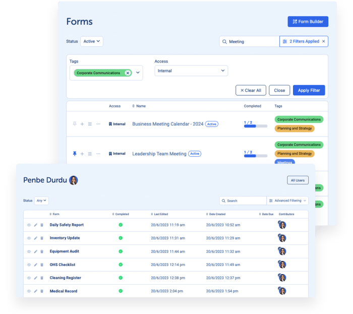 Indyforms target industries and personas