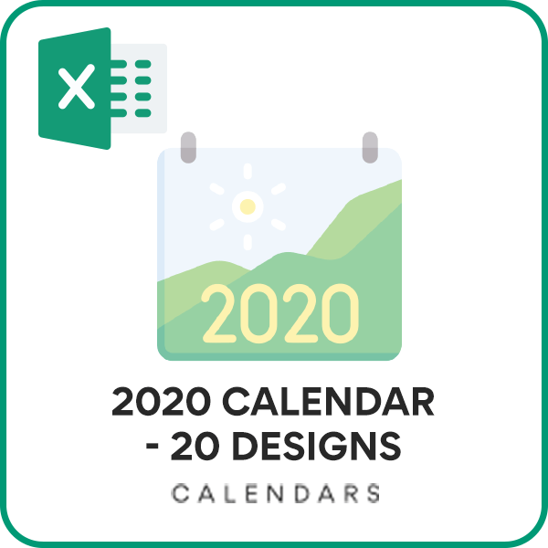 free 2020 excel calendar template 20 calendar designs