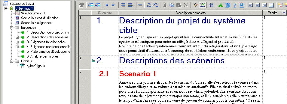 Aide-mémoire du modèle de gestion des exigences