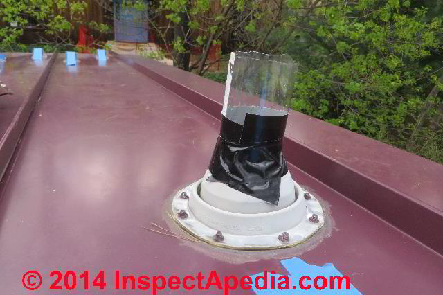 Look at the roof of any house in your neighborhood and you'll see one or two plastic or metal pipes jutting up about a foo. Rooftop Plumbing Vent Repair How to fix a snow or ice