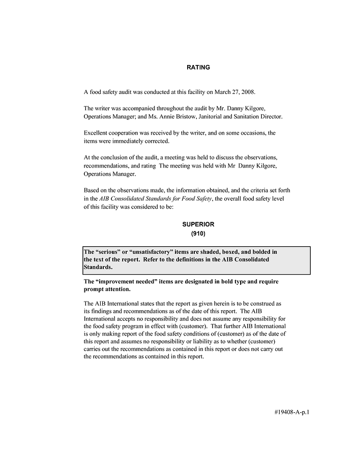 The Trouble With Food Safety Audits