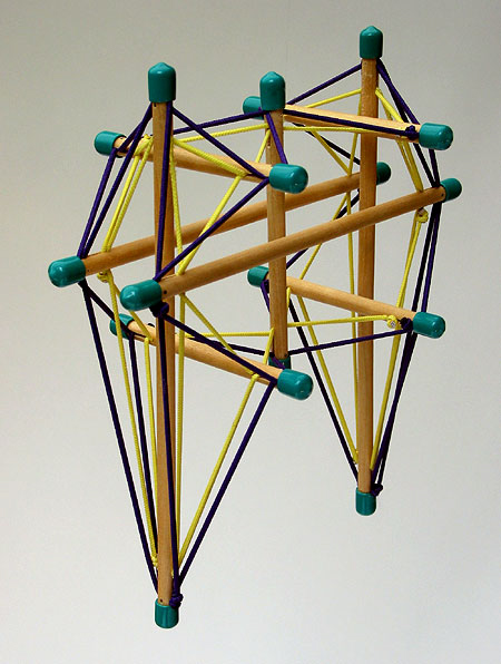 Coheres or is stable) by means of a continuous tension network that . Biotensegrity Models Intension Designs
