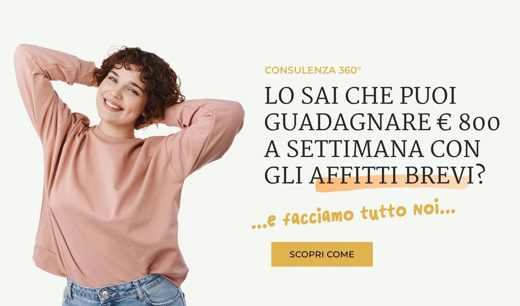 ragazza rilassata perche affitta apaprtamento in affitto rbeve gestito