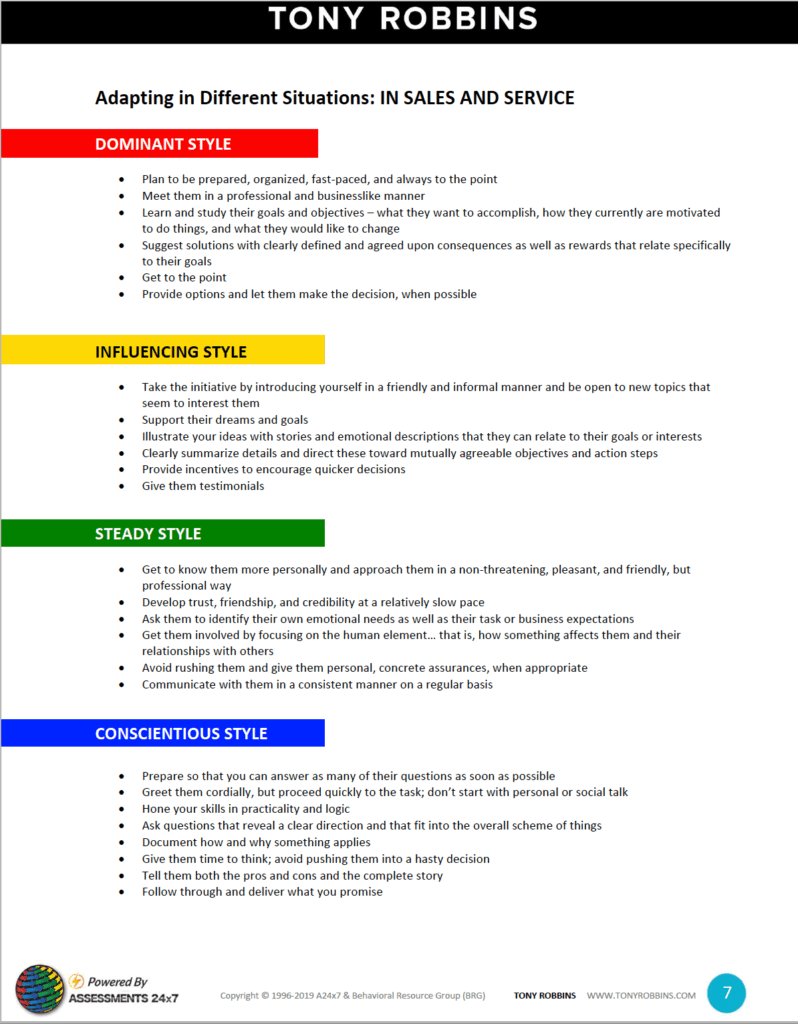 Tony robbins disc assessment is designed for both groups and individuals who want to maximize their strengths and potential and is free of charge at the . Tony Robbins Disc Before You Take It Compare It To Everything Disc