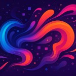 Abstract generative design AI waves