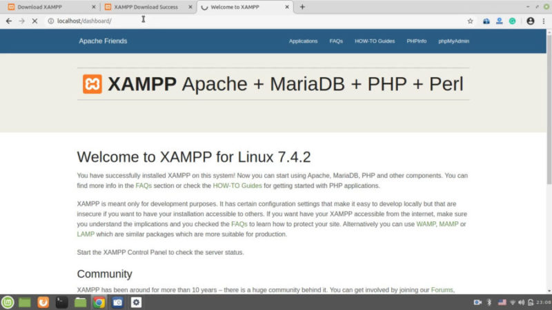 Install Xampp on Linux mint