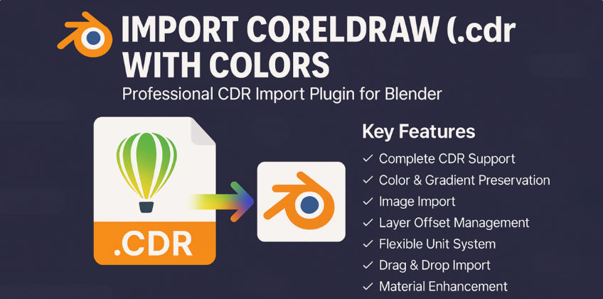 Import Coreldraw Graphics File V1.21 For Blender