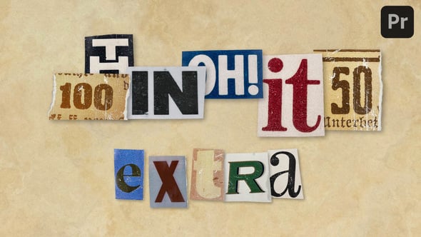 Videohive Ransom Letters Premiere Pro by Atomx