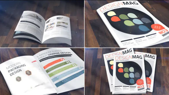 A mockup template featuring the front and back side of a softcover paperback book standing on a white surface. Download Magazine Mock Up Kit Free Videohive Free After Effects Templates Premiere Pro Templates