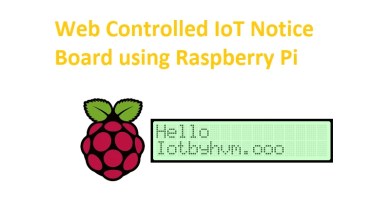 Web Controlled IoT Notice Board using Raspberry Pi