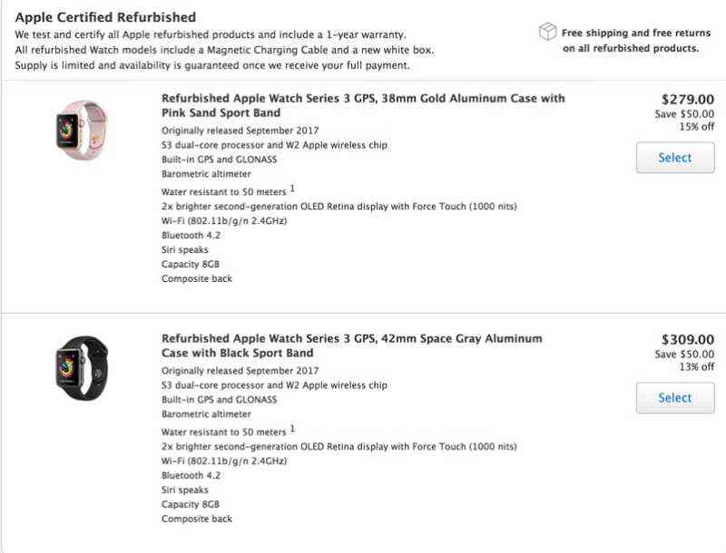 apple watch series 3 279