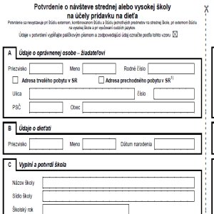 Potvrdenie o návšteve školy na účely prídavku na dieťa a daňový bonus . Potvrdenie O Navsteve Strednej Alebo Vysokej Skoly Na Ucely Pridavku Na Dieta Potvrdenia Ipdf Sk