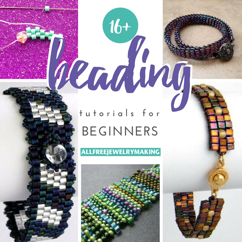 You have to make this beautiful bracelet. Beginner Beading Tutorials How To Peyote Stitch Brick Stitch Square Stitch And More Allfreejewelrymaking Com
