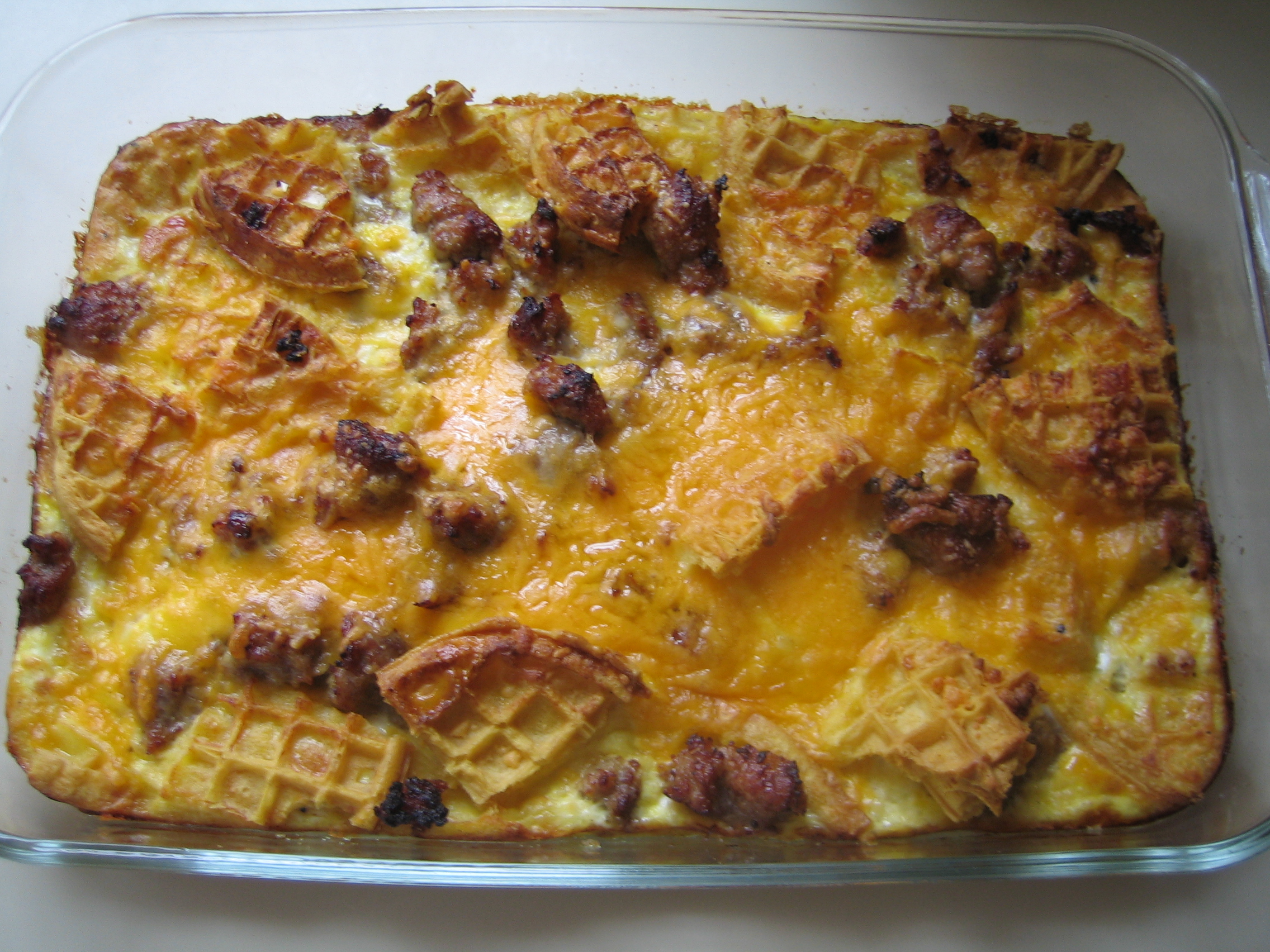 Sausage And Waffle Breakfast Casserole I Sing In The Kitchen