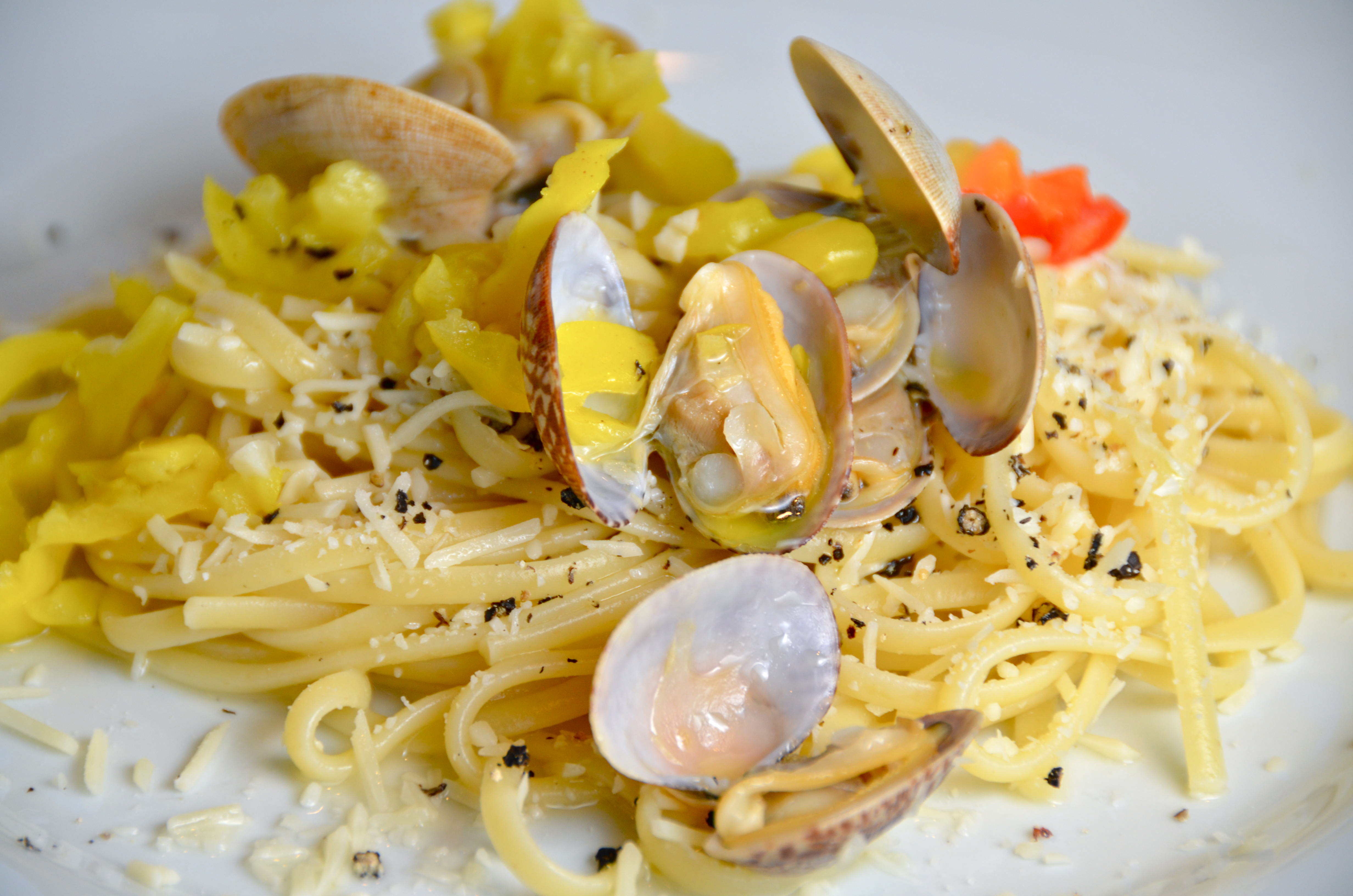 Linguine With Clams, Sherry, And Pickled Peppers. Song From