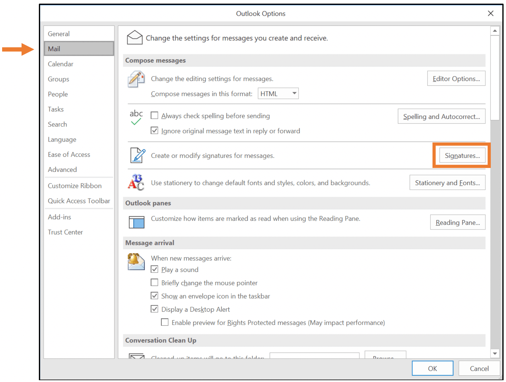 Create your signature and choose when outlook adds a signature to your messages · open a new email message. Email Signatures