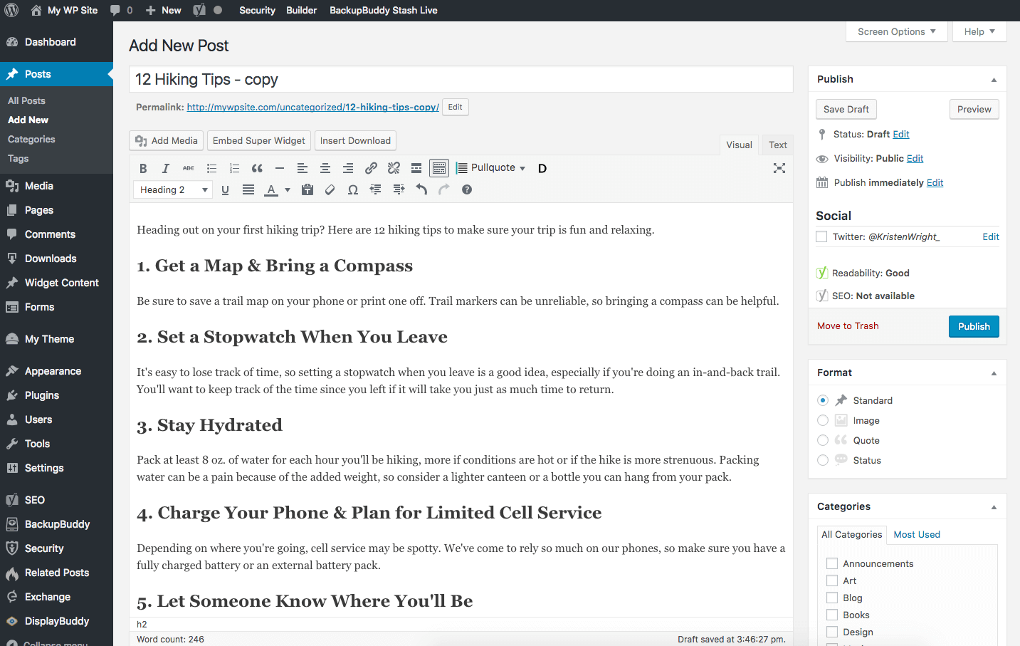 The most common post types you will interact with as a theme developer are post, page, attachment, and custom post types. Quickly Duplicate WordPress Pages & Posts - New in Sync