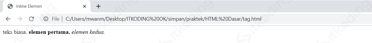 Tag, Atribut dan Elemen pada HTML (Kode HTML Lengkap)