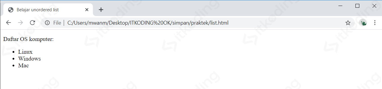 Lalu, gimana sih cara membuat quote pada website dengan coding html? Cara Membuat List Pada Html Fungsi Tag Ol Ul Li
