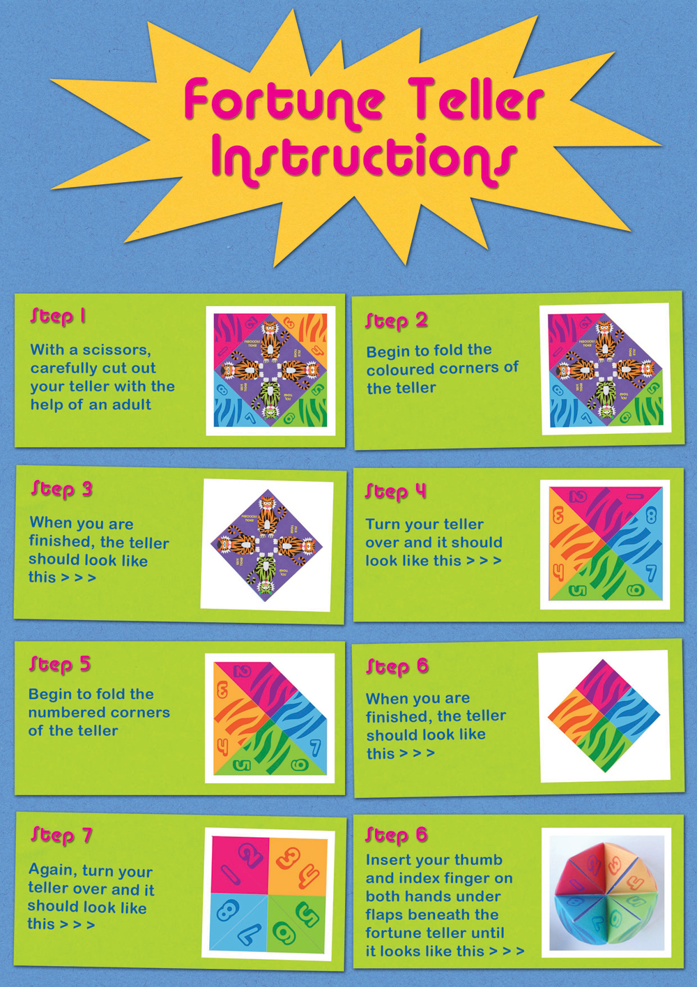 It's also important to mention that the activity also incorporates art, following directions, fine motor skills, taking turns, and writing. Animal Emotions Fortune Teller Activity Sheets It S All Bright