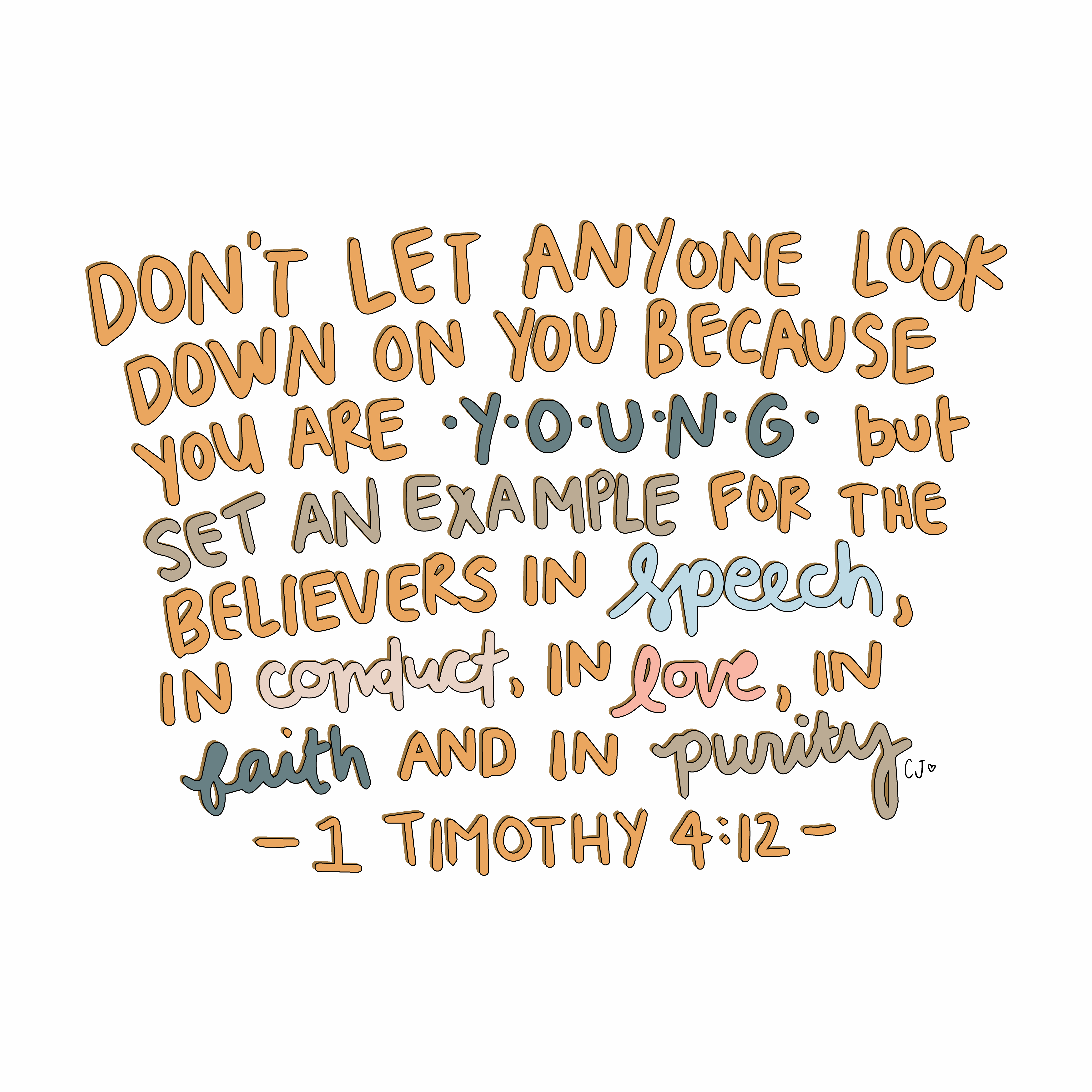 1 Timothy 4 12 Printable 1 Timothy 4 12 Printable
