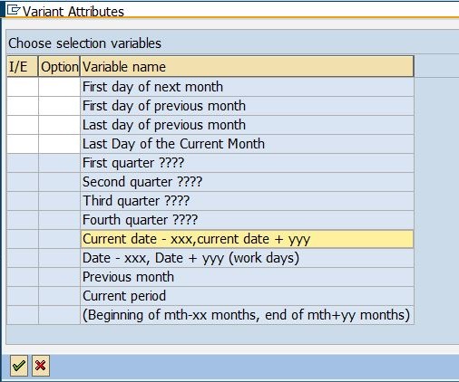 Steps to Create Dynamic Variant on Date Selection for ABAP Program