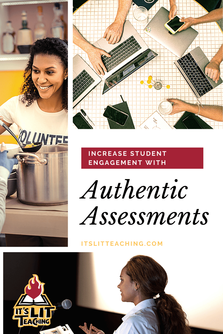 Pinterest pin for blog post: "Increase Student Engagement with Authentic Assessments"