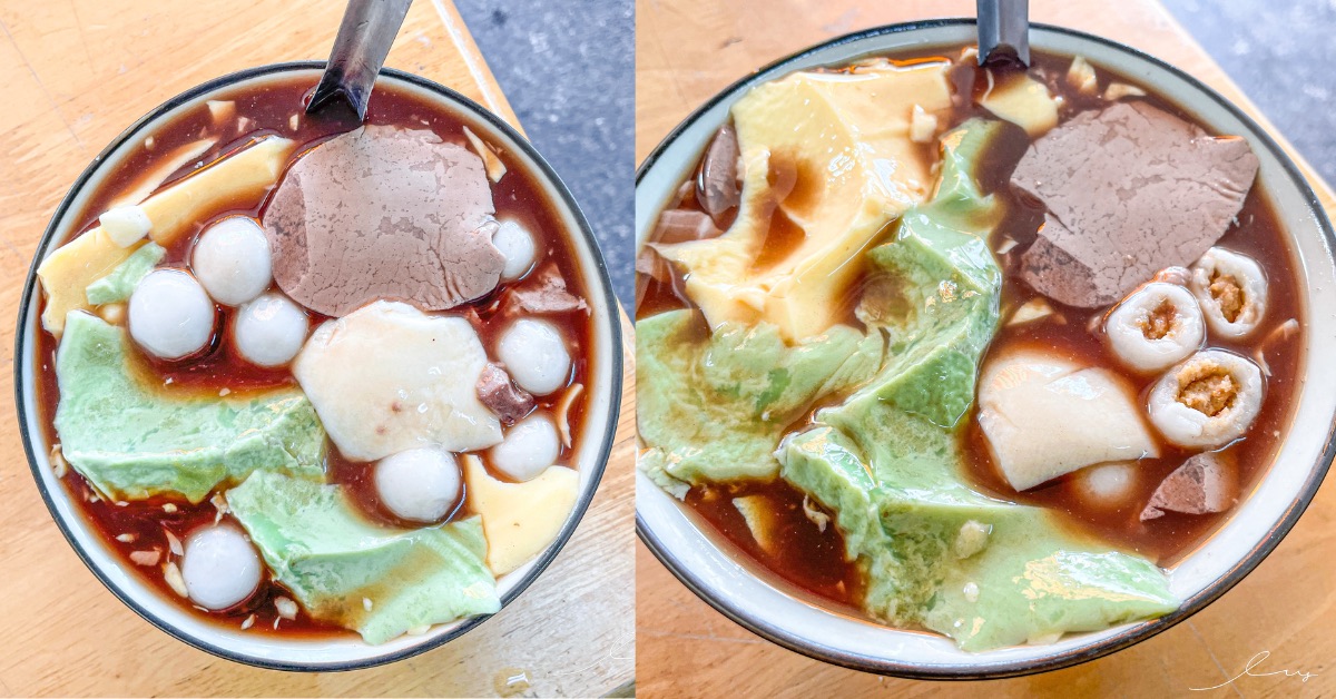 慈味布丁豆花 |台南新營美食，四色豆花超搶戲，加上包餡花生湯圓更好吃！