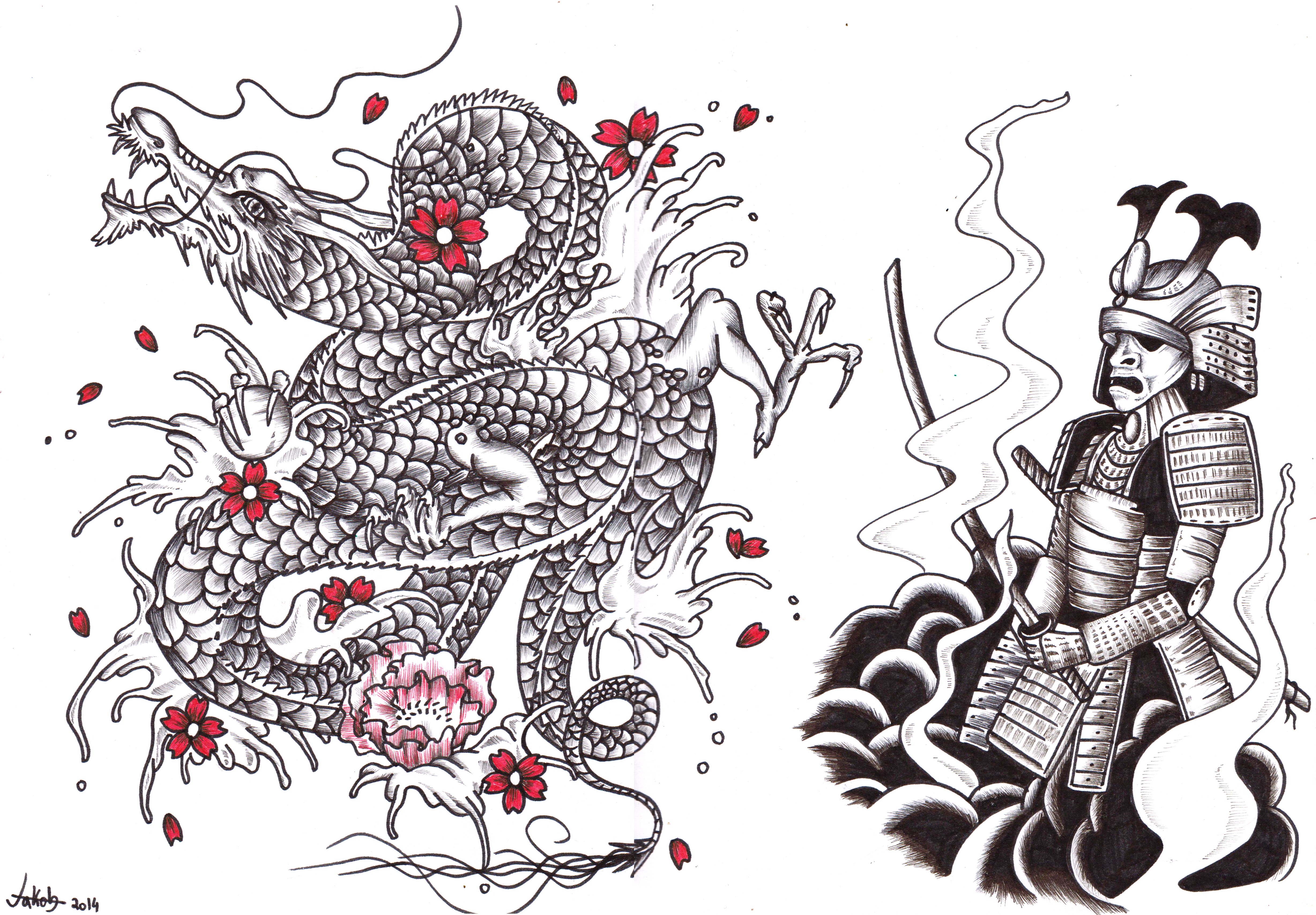 Dragon Samurai | Jakobbelbin Tattoo Artist