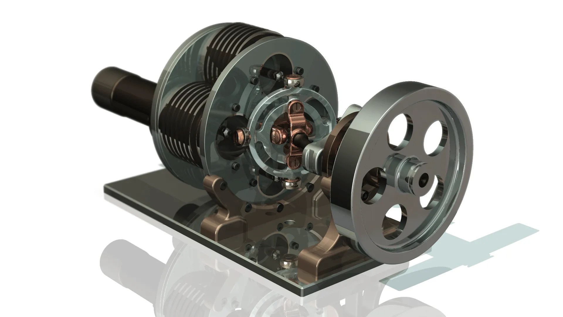 Stirling Engine - Engineering CAD Modelling Video Image CAD Design