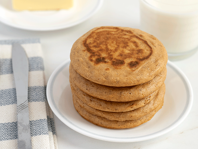 sourdough discard peanut butter pancakes for one