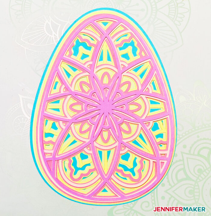 These free mandala svg files work great with a silhouette or cricut cutting machine. 3d Layered Easter Egg Mandala Style Filigee Designs Jennifer Maker