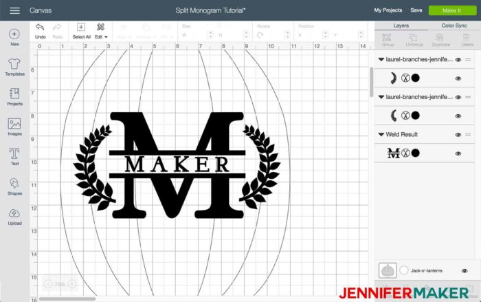 To start, click on the text icon on the left menu. Cricut Split Monogram Tutorial Free Svg Jennifer Maker