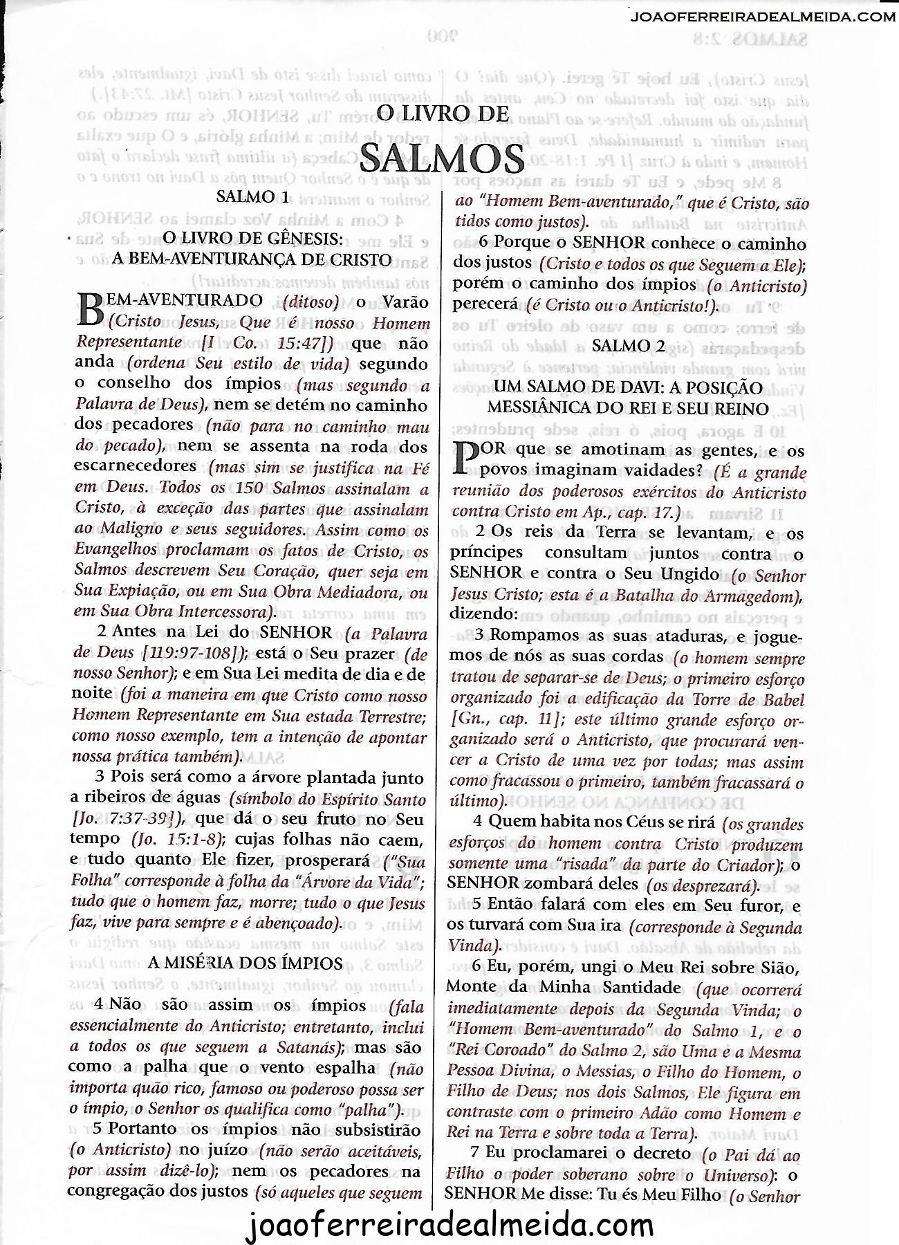Salmo 1 Estudo Biblia Joao Ferreira De Almeida