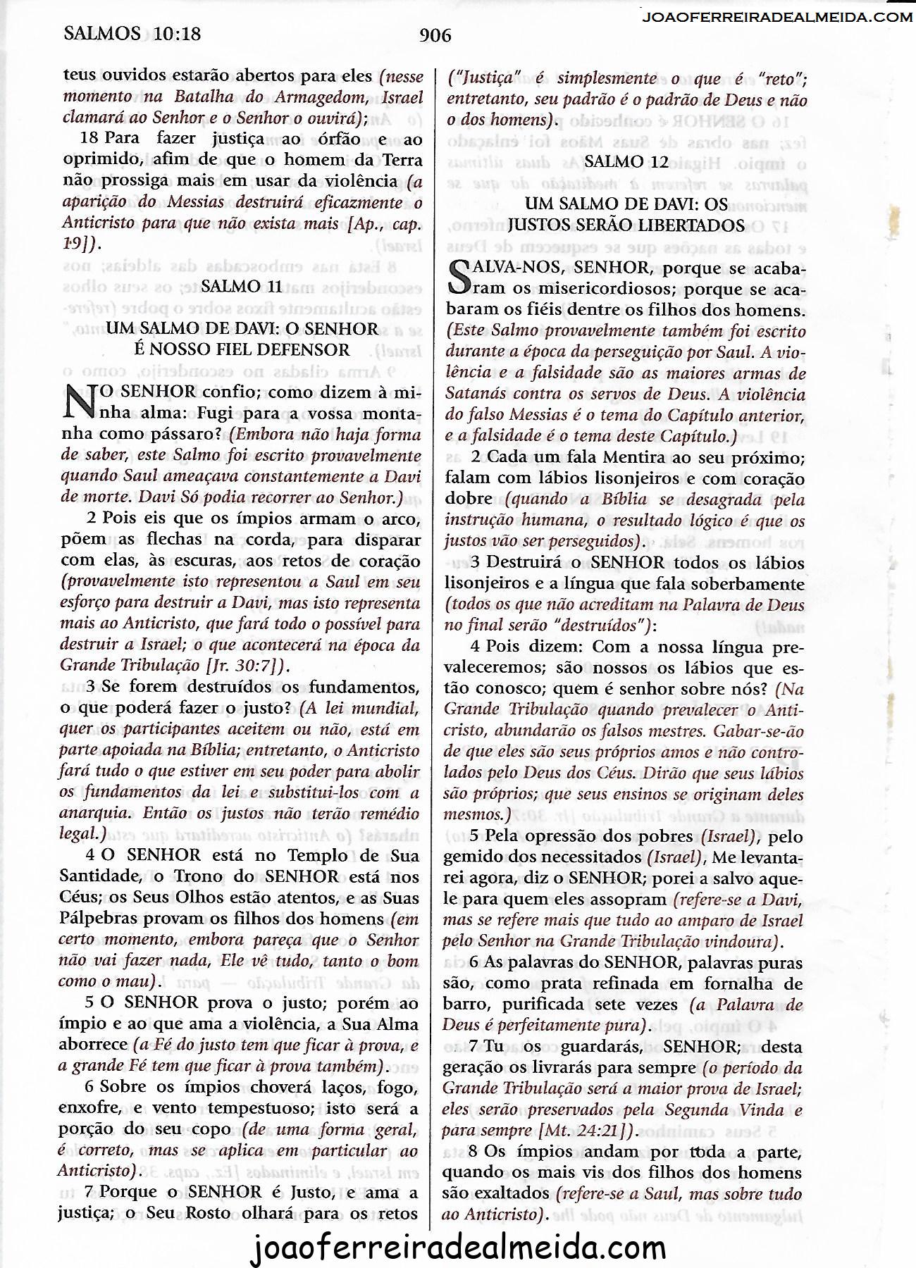 Salmo 12 Estudo Biblia Joao Ferreira De Almeida