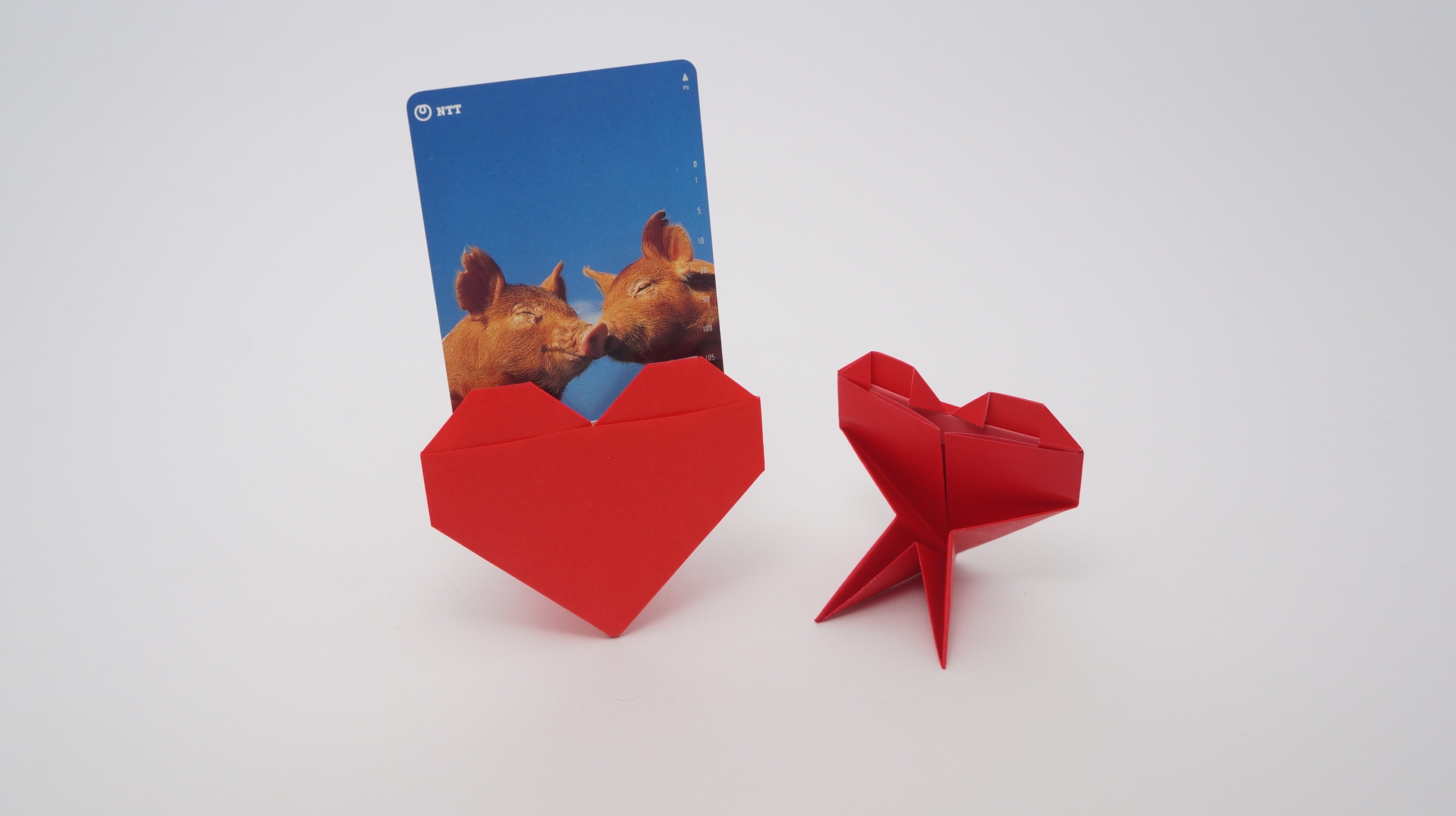 Origami Heart Stand Diagrams and Video Jo Nakashima