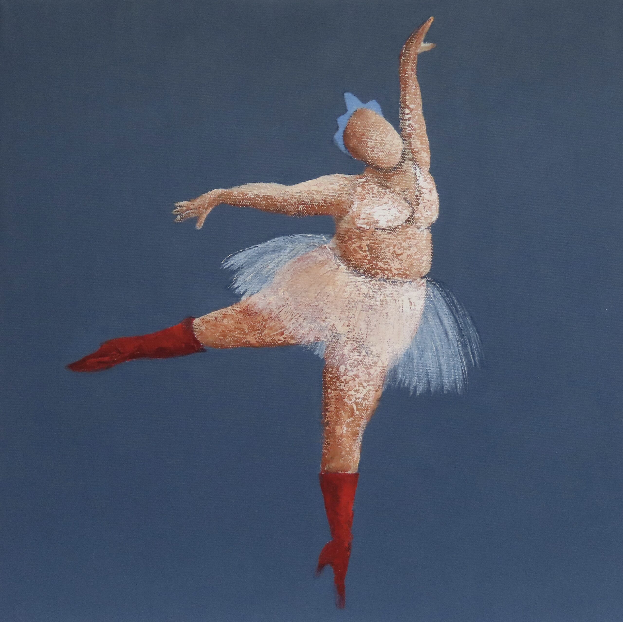 SOLGT! Fru Willendorf "Man kan hvad man vil" 40 x 40 cm