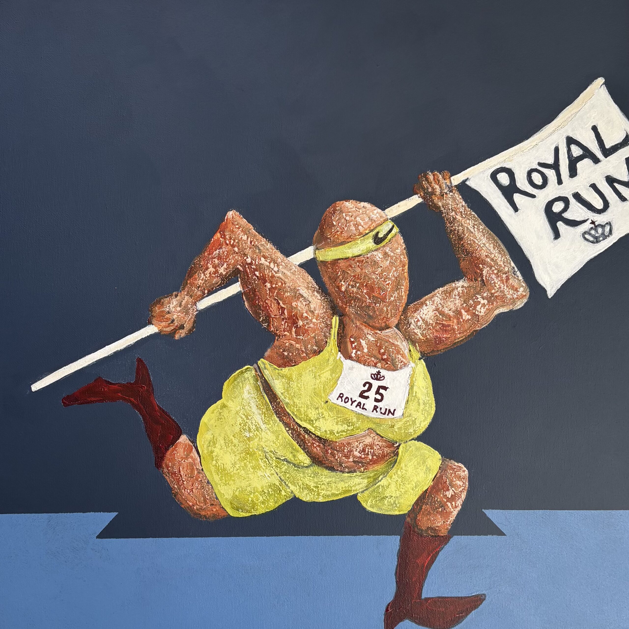 Fru Willendorf løber for Kongen 40 x 40 cm