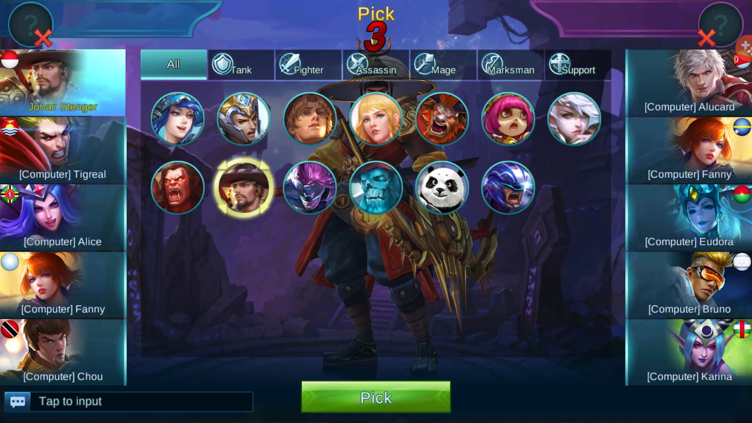 Hasil gambar untuk pick hero mobile legend