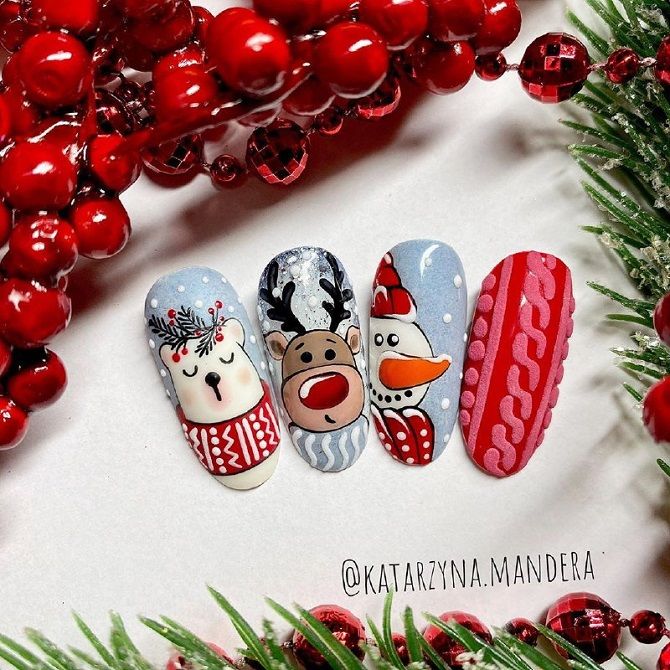 нарисованный макет ногтей