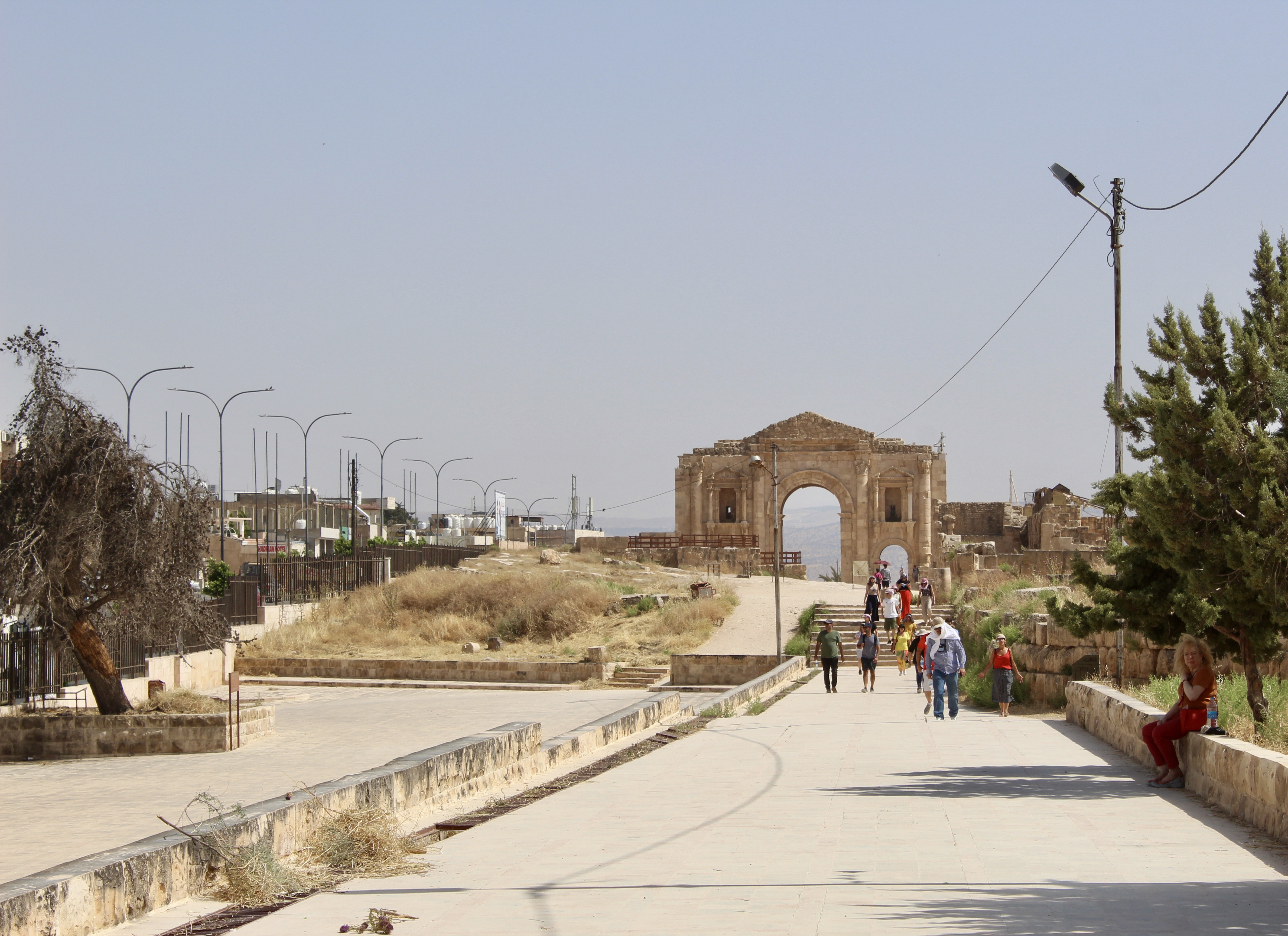 June 2nd, 2019 - Jerash, Jordan - The Ancient Greco-Roman City of Gerasa or Jerash - Arch of Hadrian