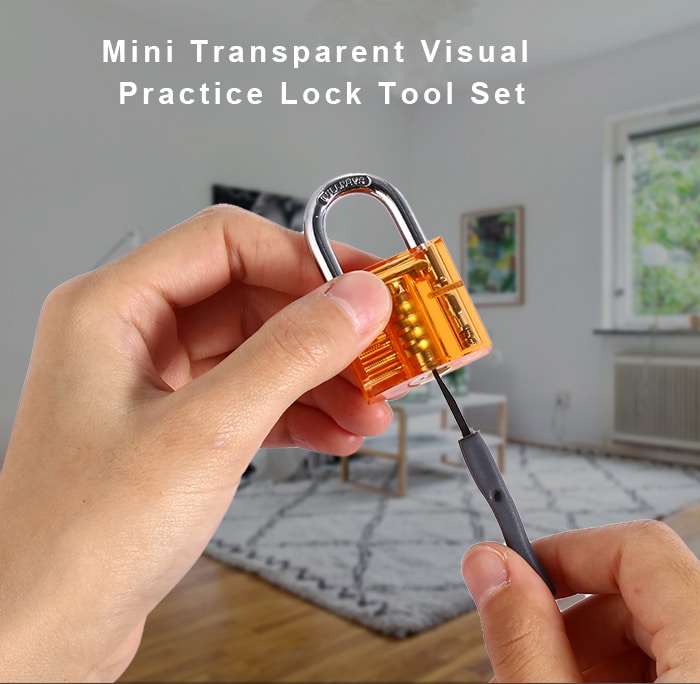Comment Ouvrir Un Utilitaire Sans Clef Mini Cadenas Transparent avec outils de crochetage pour apprendre à