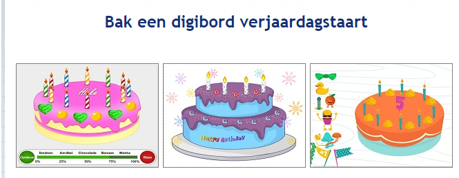Een taart digitaal versieren op het digibord. Verjaardag Vieren In De Klas Juf Linn