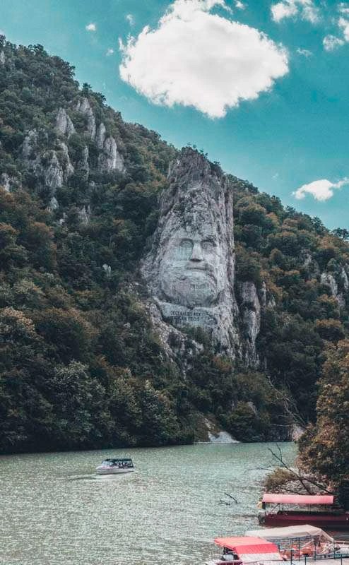 places to see in romania cazanele dunarii Danube gorges Dobova motor boat tour decebal sculpture