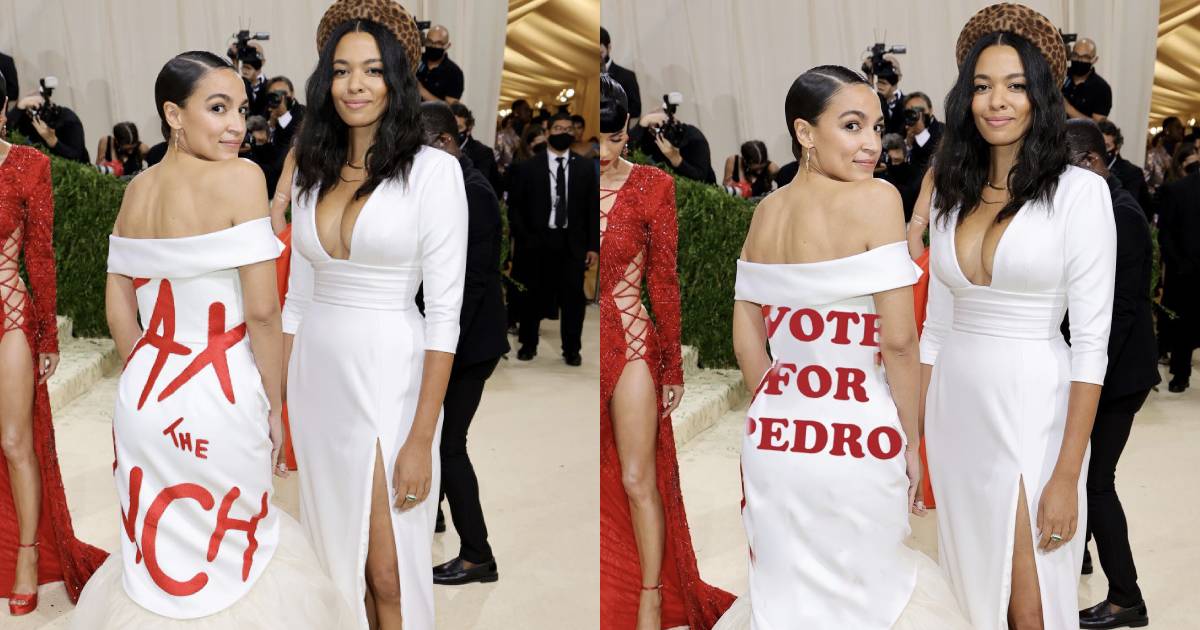According to a harper's bazaar profile, james was born . Aoc Wears A Tax The Rich Dress To The Met Gala But Becomes A Meme