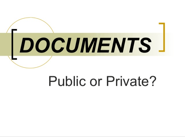 public and private documents